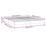 Struttura Letto a Rete a Molle Tortora 160x200 cm in Tessuto