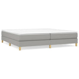 Struttura Letto a Rete a Molle Grigio Chiaro 200x200 cm Tessuto