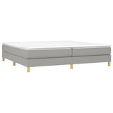 Struttura Letto a Rete a Molle Grigio Chiaro 200x200 cm Tessuto