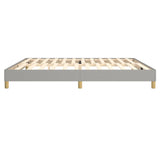 Struttura Letto a Rete a Molle Grigio Chiaro 200x200 cm Tessuto