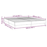 Struttura Letto a Rete a Molle Marrone 180x200 cm in Similpelle