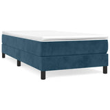 Struttura Letto a Rete a Molle Blu Scuro 80x200 cm in Velluto
