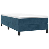 Struttura Letto a Rete a Molle Blu Scuro 80x200 cm in Velluto