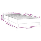 Struttura Letto a Rete a Molle Grigio Scuro 90x200 cm Velluto