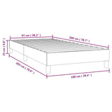 Struttura Letto a Rete a Molle Grigio Chiaro 100x200 cm Velluto