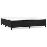 Struttura Letto a Rete a Molle Nero 200x200 cm in Velluto
