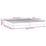 Struttura Letto a Rete a Molle Nero 200x200 cm in Velluto