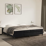 Struttura Letto a Rete a Molle Nero 200x200 cm in Velluto