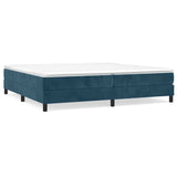Struttura Letto a Rete a Molle Blu Scuro 200x200 cm in Velluto