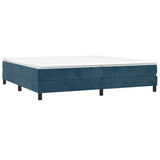 Struttura Letto a Rete a Molle Blu Scuro 200x200 cm in Velluto