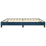 Struttura Letto a Rete a Molle Blu Scuro 200x200 cm in Velluto