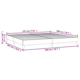 Struttura Letto a Rete a Molle Blu Scuro 200x200 cm in Velluto