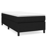 Struttura Letto a Rete a Molle Nero 80x200 cm Tessuto