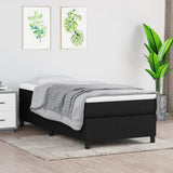 Struttura Letto a Rete a Molle Nero 80x200 cm Tessuto