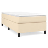 Struttura Letto a Rete a Molle Crema 80x200 cm in Tessuto