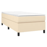 Struttura Letto a Rete a Molle Crema 80x200 cm in Tessuto
