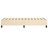 Struttura Letto a Rete a Molle Crema 80x200 cm in Tessuto