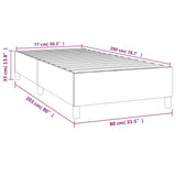 Struttura Letto a Rete a Molle Crema 80x200 cm in Tessuto