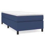 Struttura Letto a Rete a Molle Blu 90x190 cm in Tessuto