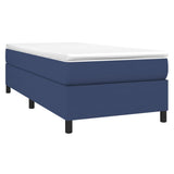 Struttura Letto a Rete a Molle Blu 90x190 cm in Tessuto