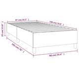Struttura Letto a Rete a Molle Blu 90x190 cm in Tessuto