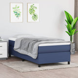 Struttura Letto a Rete a Molle Blu 90x190 cm in Tessuto