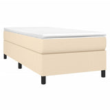 Struttura Letto a Rete a Molle Crema 100x200 cm in Tessuto