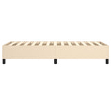 Struttura Letto a Rete a Molle Crema 100x200 cm in Tessuto