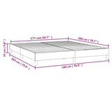 Struttura Letto a Rete a Molle Nero 180x200 cm in Tessuto