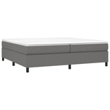 Struttura Letto a Rete a Molle Grigio Scuro 200x200 cm Tessuto