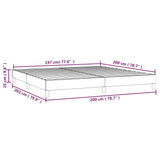 Struttura Letto a Rete a Molle Tortora 200x200 cm in Tessuto