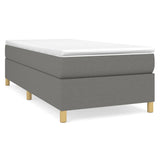 Struttura Letto a Rete a Molle Grigio Scuro 80x200 cm Tessuto