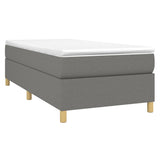Struttura Letto a Rete a Molle Grigio Scuro 80x200 cm Tessuto
