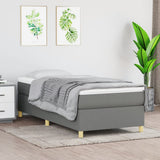 Struttura Letto a Rete a Molle Grigio Scuro 80x200 cm Tessuto