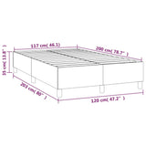 Struttura Letto a Rete a Molle Marrone Scuro 120x200 cm Tessuto