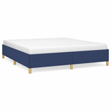 Struttura Letto a Rete a Molle Blu 160x200 cm in Tessuto