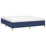 Struttura Letto a Rete a Molle Blu 160x200 cm in Tessuto