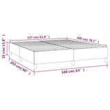 Struttura Letto a Rete a Molle Blu 160x200 cm in Tessuto