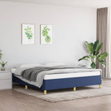 Struttura Letto a Rete a Molle Blu 160x200 cm in Tessuto
