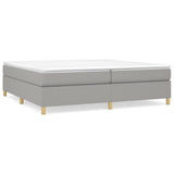Struttura Letto a Rete a Molle Grigio Chiaro 200x200 cm Tessuto