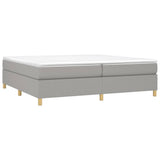 Struttura Letto a Rete a Molle Grigio Chiaro 200x200 cm Tessuto