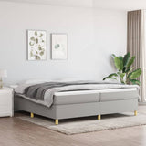 Struttura Letto a Rete a Molle Grigio Chiaro 200x200 cm Tessuto