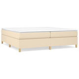 Struttura Letto a Rete a Molle Crema 200x200 cm in Tessuto