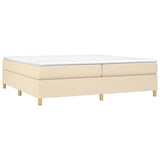 Struttura Letto a Rete a Molle Crema 200x200 cm in Tessuto