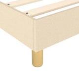 Struttura Letto a Rete a Molle Crema 200x200 cm in Tessuto