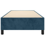 Struttura Letto a Rete a Molle Blu Scuro 90x190 cm in Velluto