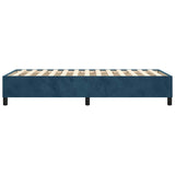 Struttura Letto a Rete a Molle Blu Scuro 90x190 cm in Velluto