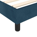 Struttura Letto a Rete a Molle Blu Scuro 90x190 cm in Velluto