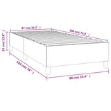 Struttura Letto a Rete a Molle Blu Scuro 90x190 cm in Velluto