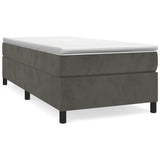 Struttura Letto a Rete a Molle Grigio Scuro 90x200 cm Velluto